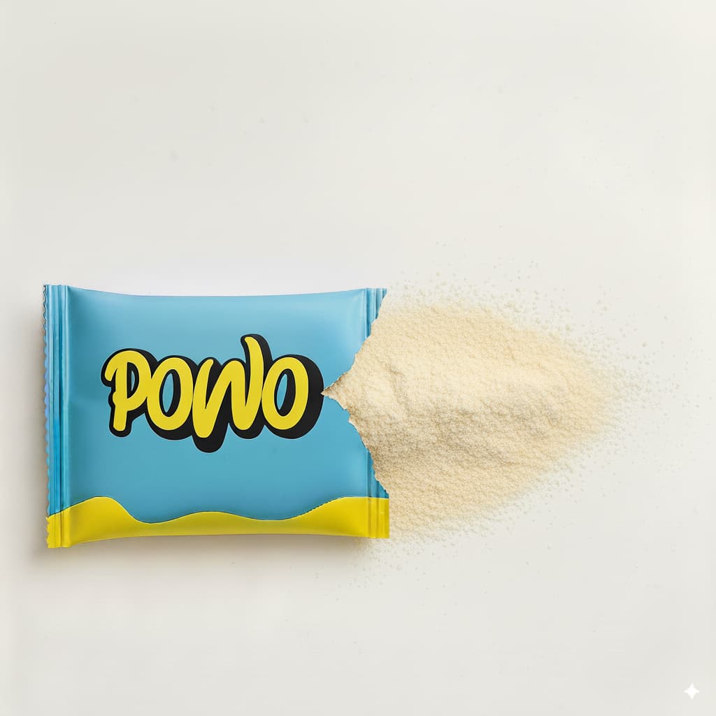 Sachet POWO et poudre de fruits lyophilisés — goût et nutriments préservés, fabriqué en France, sans additifs