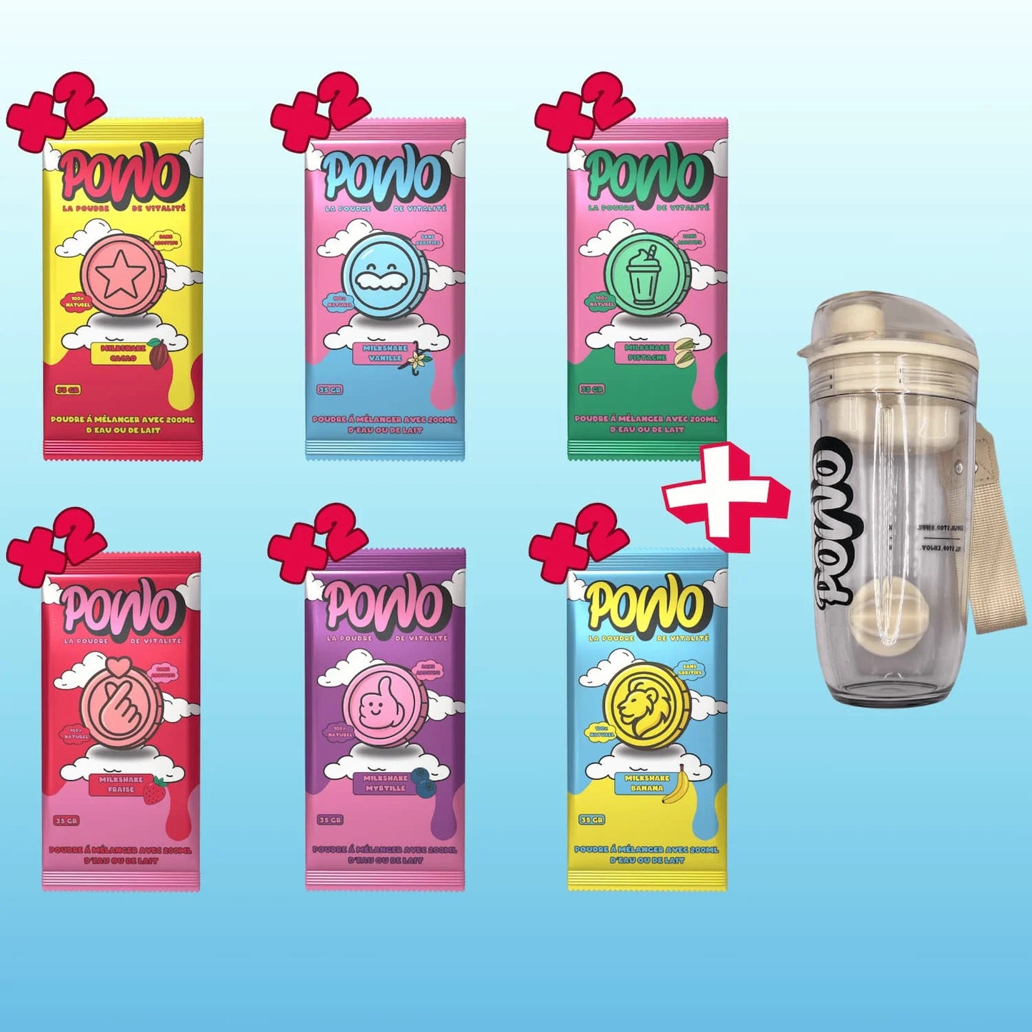 PACK MILKSHAKE + shaker offert !