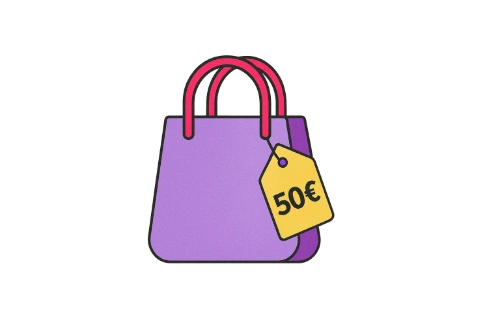 Icône sac — livraison relais offerte dès 50 € d’achat pour les sachets de boissons lyophilisées POWO